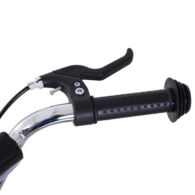 HOMCOM Trotineta pentru copii cu ghidon reglabil, suporta o greutate maxima 100 kg, otel si plastic, 125 × 58 × 92-100 cm, negru