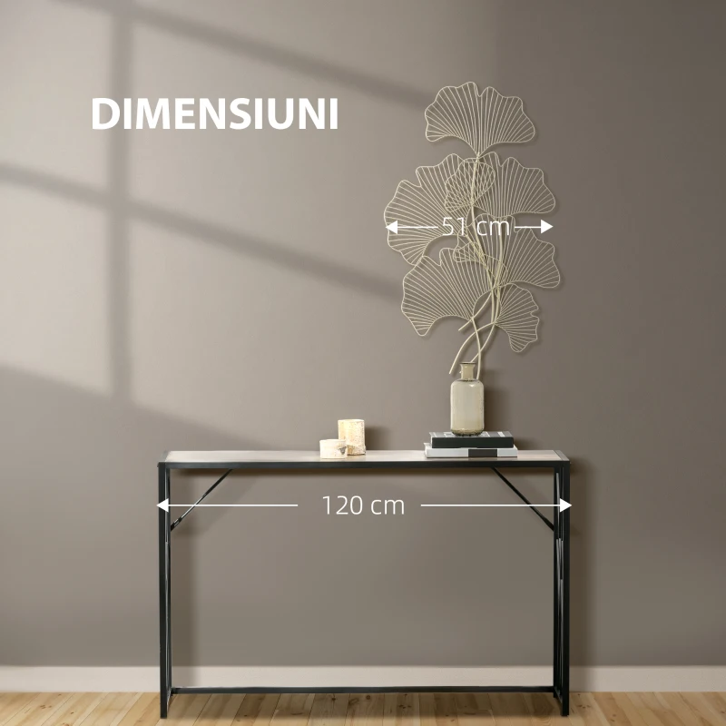 HOMCOM Decor de perete metalic 3D, frunze de ginkgo, auriu 51 x 94,5 cm