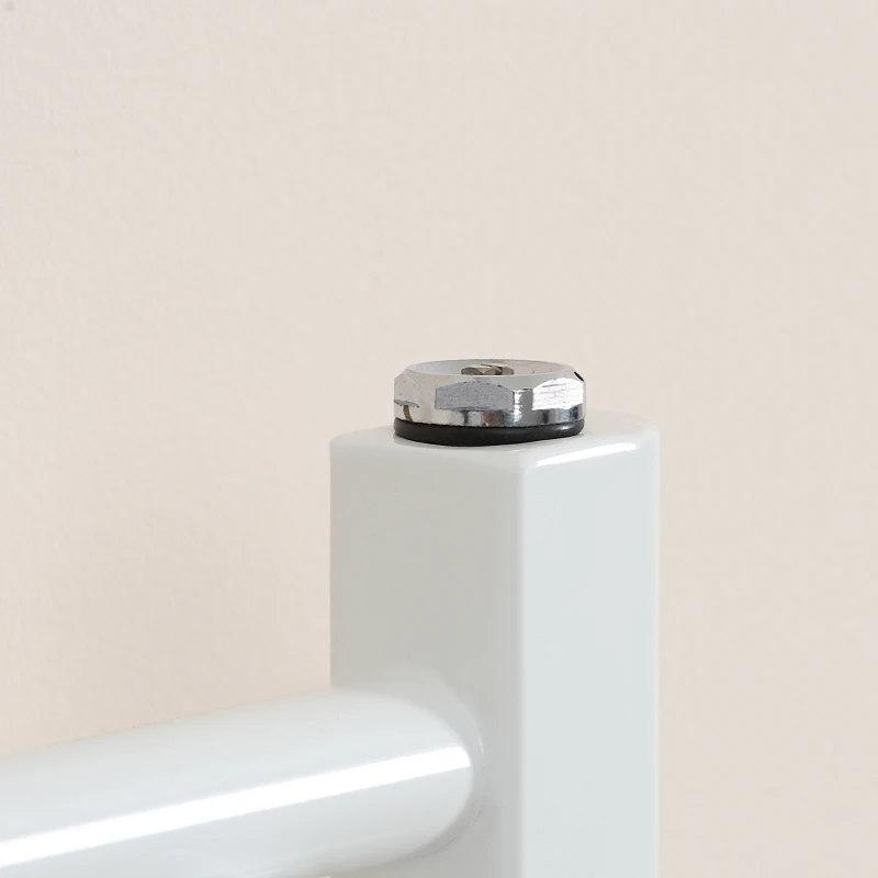 HOMCOM Radiator decorativ pentru baie Incalzitor hidraulic pentru prosoape din otel carbon, calorifer 39 bar, 60x180cm, alb