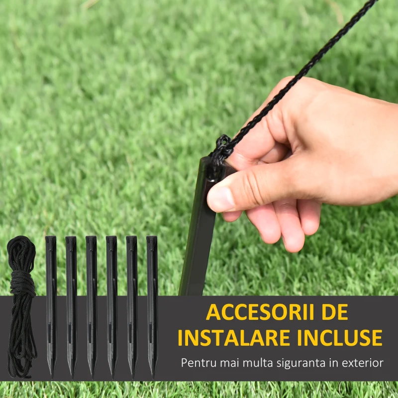 Outsunny Om de zapada gonflabil de 243 cm cu lumini LED, decoratiuni de Craciun pentru interior si exterior cu umflator inclus