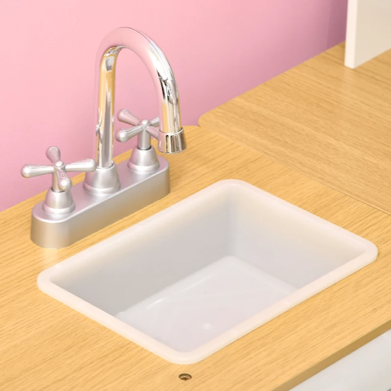 Homcom Bucatarie Copii – Set 2 Piese, Ustensile, Lumini & Sunete