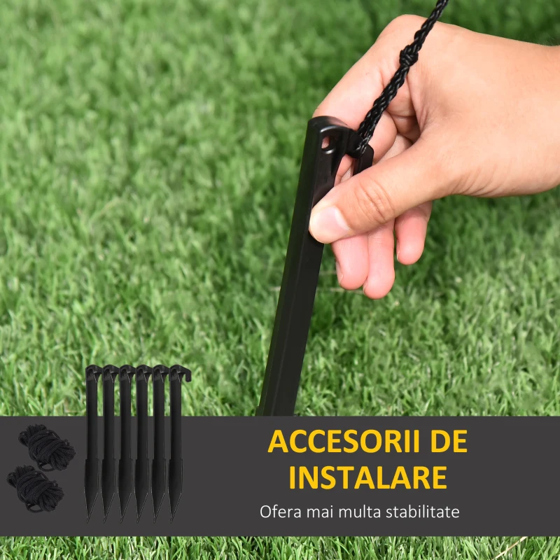 Outsunny Decoratiune de Craciun gonflabila 206 cm cu 5 lumini LED integrate, pentru exterior cu umflator inclus