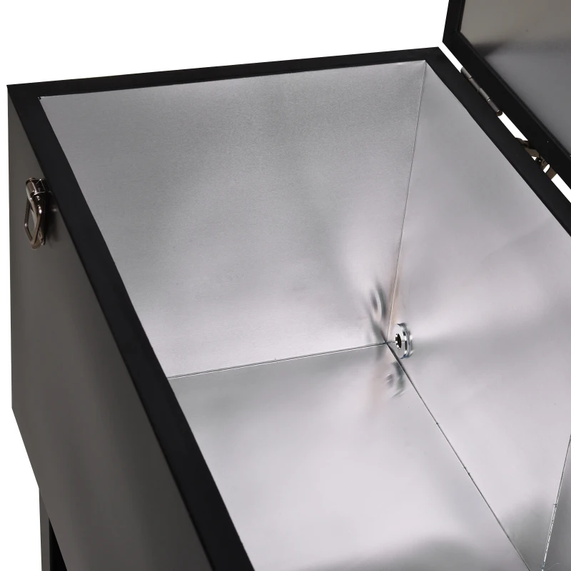 Piłkarzyki i Lodówka 2w1 65 l Chłodziarka do Wina Stół Piłkarski z Kółkami Outsunny