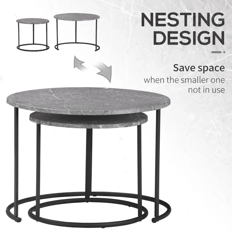 Outsunny set de mese rotunde pentru bistro, negru