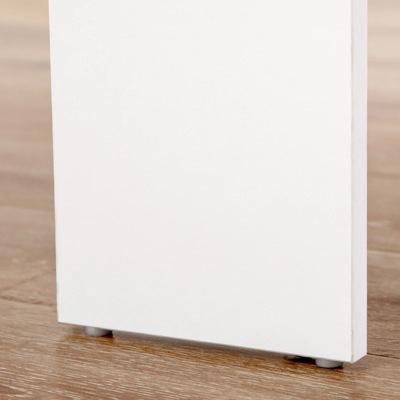 HOMCOM Masa de sufragerie pliabila max 6 persoane pentru spatii limitate, PAL si otel, 180x85x75 cm, alb