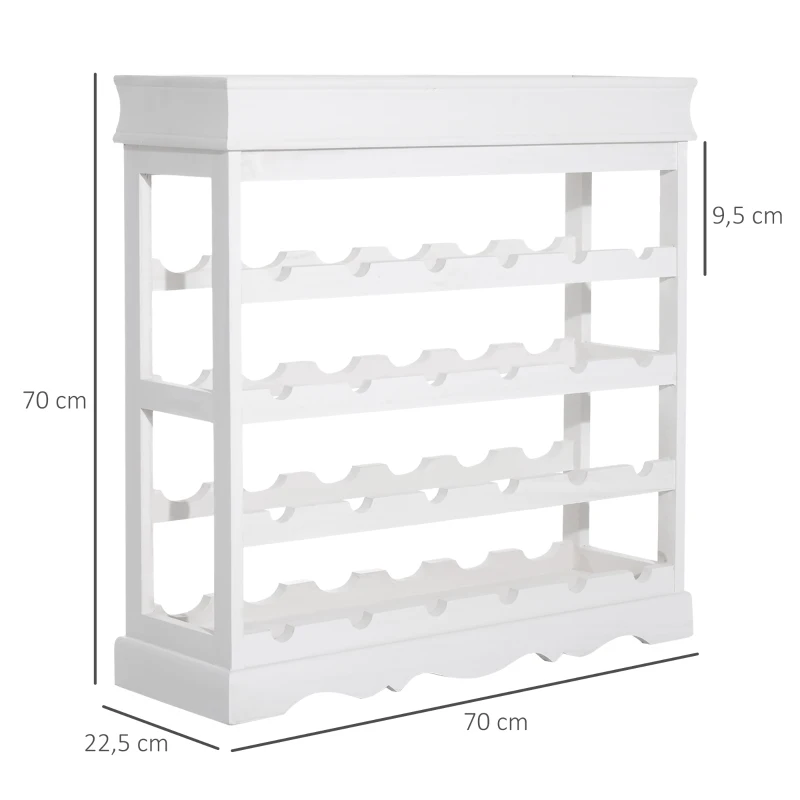 HOMCOM Weinregal Weinlagerung Weinständer Flaschenregal Flaschenständer Holz für 24 Flaschen 70 x 22,5 x 70 cm
