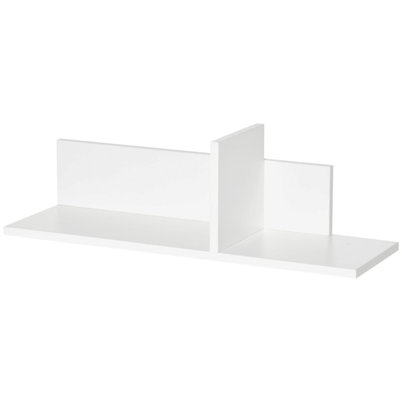 HOMCOM Móvel de TV para Sala de Estar Móvel para Televisor 180x33,5x42cm e 2 Prateleiras de Parede 65x20x20cm Branco