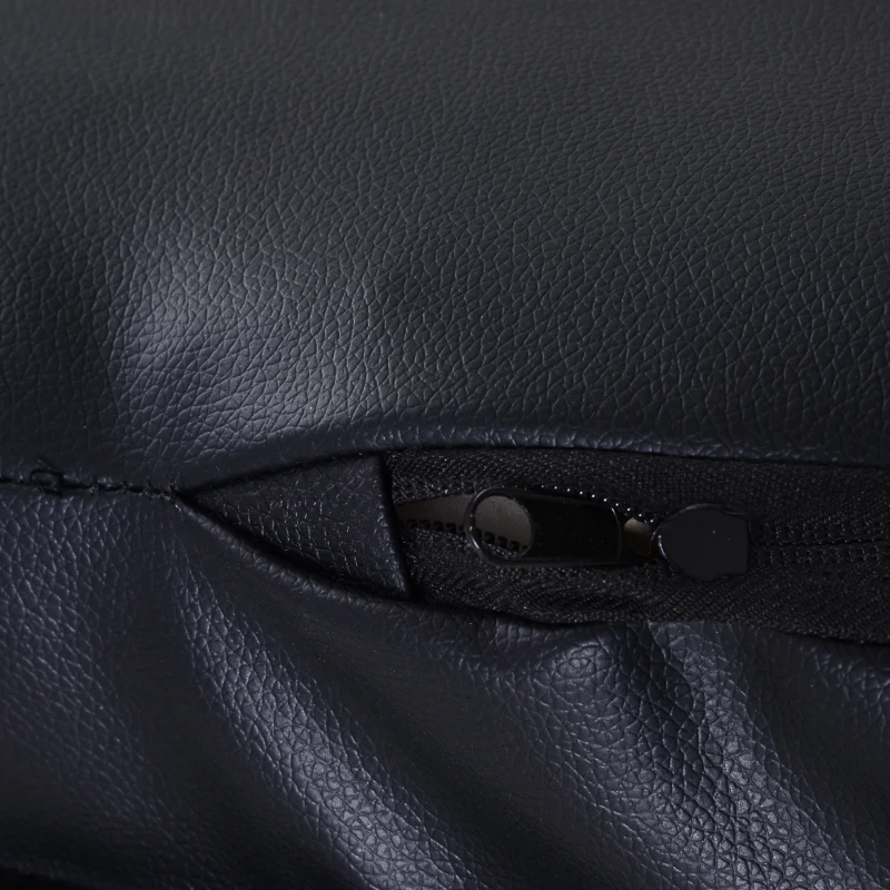 HOMCOM Sitzkissen Sitzsack Bodenkissen Stadionkissen Boden Sessel mit Lehne klappbar Schwarz