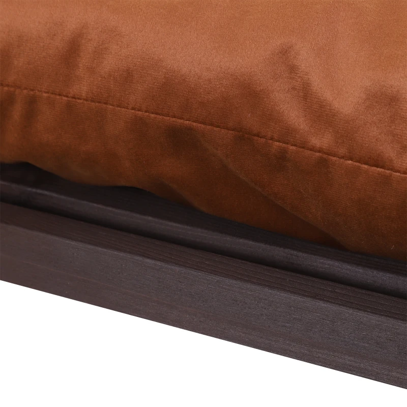 PawHut® Hundebett mit Kissen Haustierbett Hundematte Hundesofa Kurzplüsch Kaffee