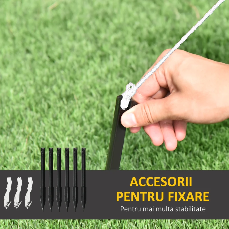 Outsunny Mos Craciun gonflabil 240 cm cu lumini LED, decoratiuni de Craciun pentru interior si exterior cu umflator inclus