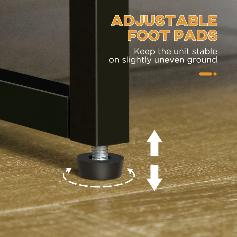 HOMCOM Industrial Storage Cabinet with 2 Open Shelves and 3 Foldable Fabric Drawers, Multifunctional Bookshelf in Living Room, Study, Bedroom, Grey