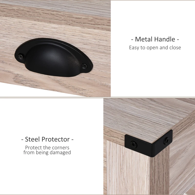 HOMCOM Particle Board Steel Enforced Home Office Desk