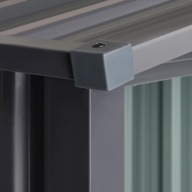 Outsunny Garage per Robot Tagliaerba da Giardino, Casetta in Acciaio Galvanizzato da Esterni, Nero, 88x87x60cm