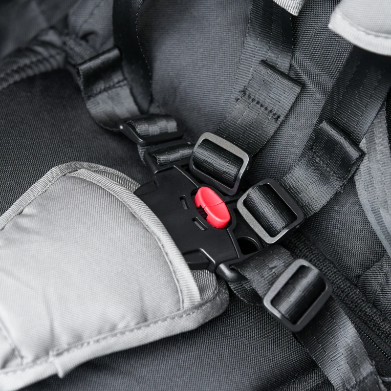 HOMCOM 3 In 1 Foldable Children Bike Trailer Kids Stroller Jogger Transport Buggy Carrier w/ Suspension Rubber Tires Adjustable Handlebar for 2 Kids Red and Black