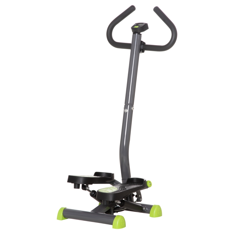 HOMCOM Stepper mit LCD-Monitor 55 x 44 x 108cm Stahl Grau+Grün+Schwarz