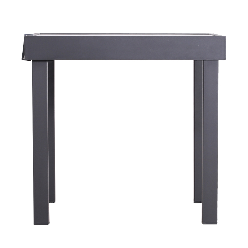 Outsunny Mesa de Jardín Mesa Extendida de Aluminio Mesa de Comedor Rectangular Tabla Vidrio Templado Carga 50kg para Terraza Patio Exterior Ofrecer Espacio Extra