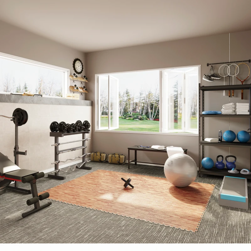 HOMCOM covor puzzle, spuma EVA, 16 piese, 60x60cm