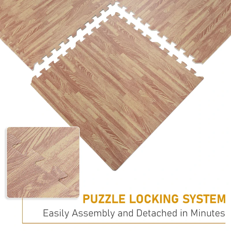 HOMCOM covor puzzle, spuma EVA, 16 piese, 60x60cm