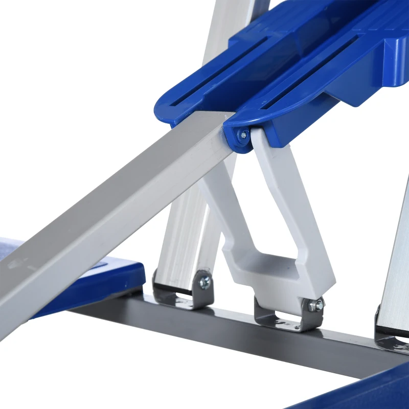 Outsunny Măsuță de picnic pliabilă portabilă din aluminiu și plastic cu 4 scaune, Albastru deschis