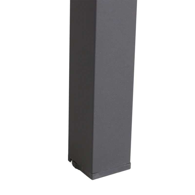 Outsunny Mesa de Jardín Mesa Extendida de Aluminio Mesa de Comedor Rectangular Tabla Vidrio Templado Carga 50kg para Terraza Patio Exterior Ofrecer Espacio Extra