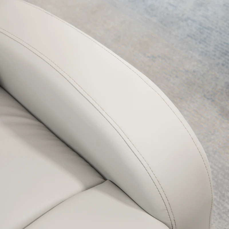 HOMCOM Poltrona Relax Reclinabile con Seduta Imbottita e Poggiapiedi per Casa e Ufficio, 80x91x102 cm, Grigio