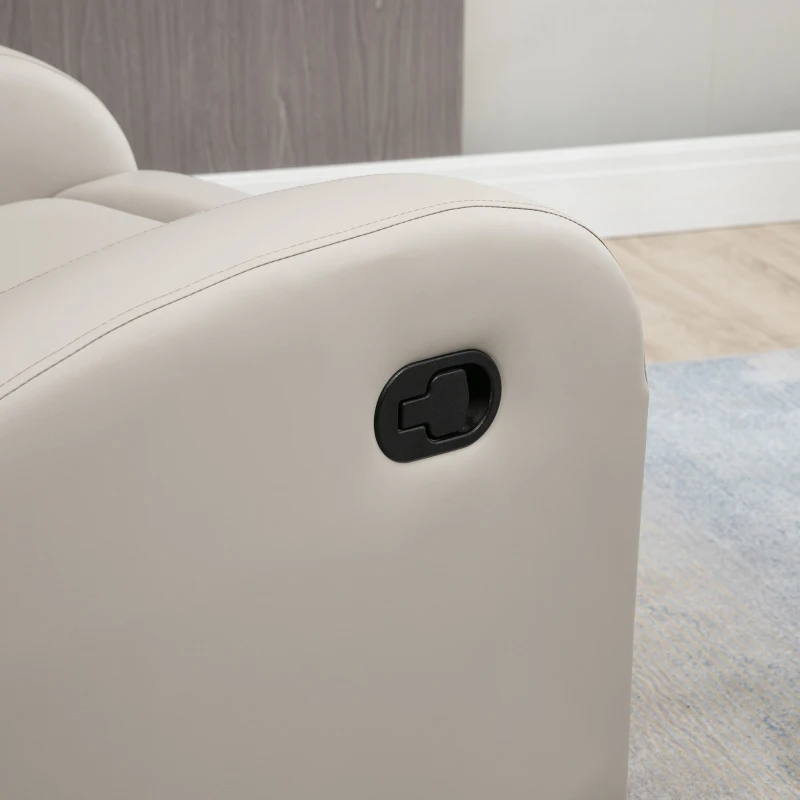 HOMCOM Poltrona Relax Reclinabile con Seduta Imbottita e Poggiapiedi per Casa e Ufficio, 80x91x102 cm, Grigio