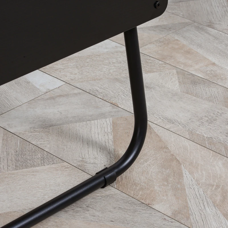 HOMCOM Brandina Pieghevole con Materasso da 10cm, Struttura in Acciaio con Ruote e Doghe, 80x200cm