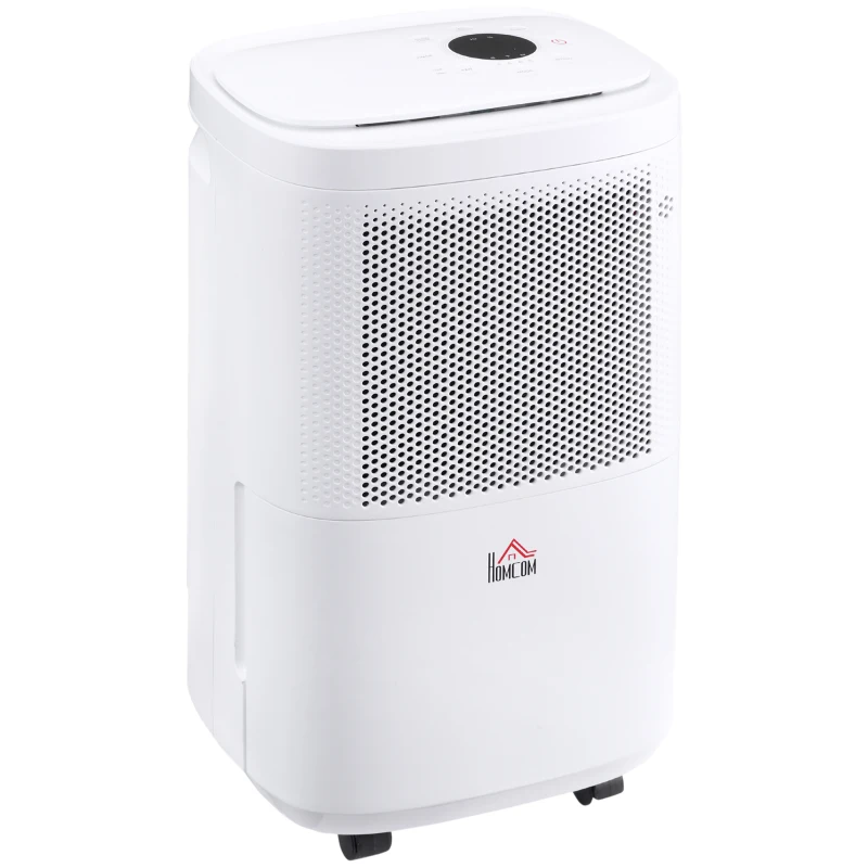 HOMCOM 10L/Day 2200ML Portable Quiet Dehumidifier with WiFi Smart App Control, Electric Moisture Air Dehumidifier for Home Laundry Basement