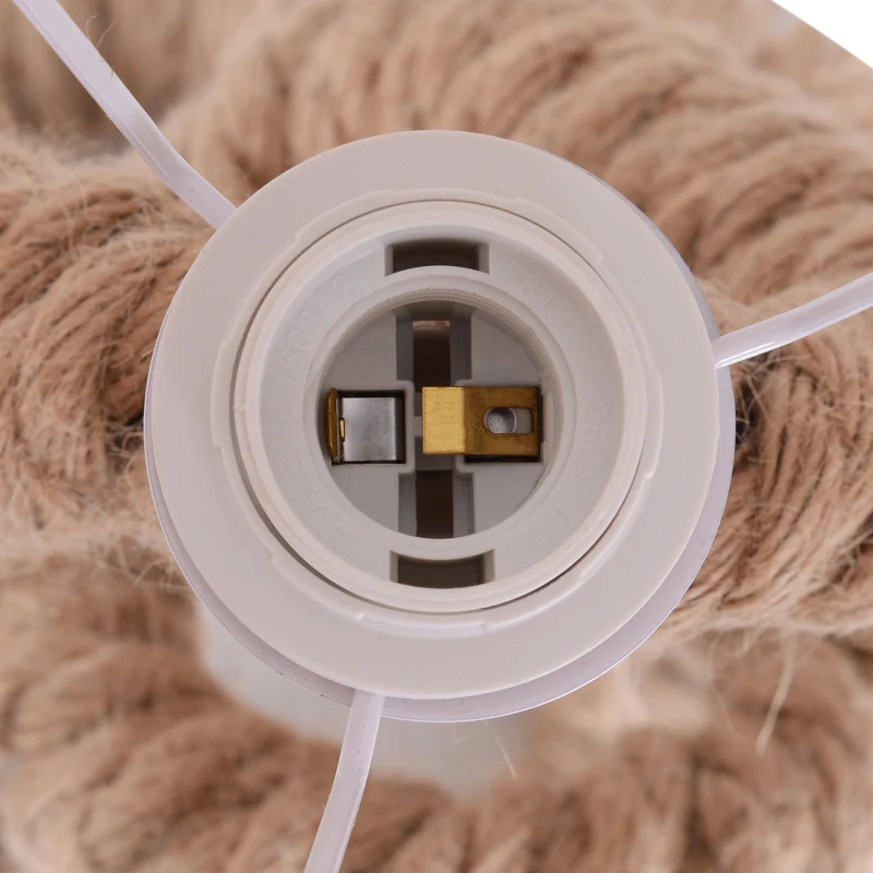 HOMCOM Lampe de table - lampe à poser style marin - Ø 40 x 65H cm - abat-jour PVC revêtement lin beige