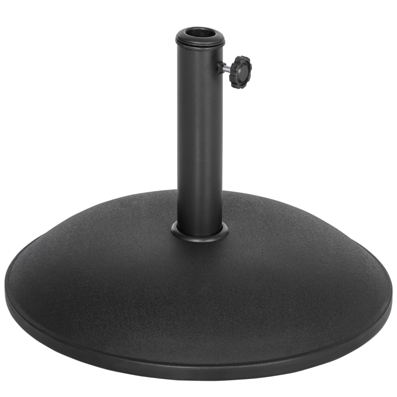 Pied de parasol rond Ø 45 x 36H cm poids net 20 Kg ciment PVC gris noir