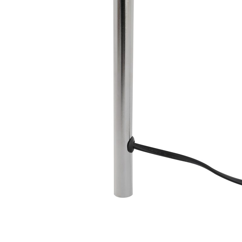 Homcom Lampa de Podea cu Baza tip Trepied si Abajur din Tesatura Alba