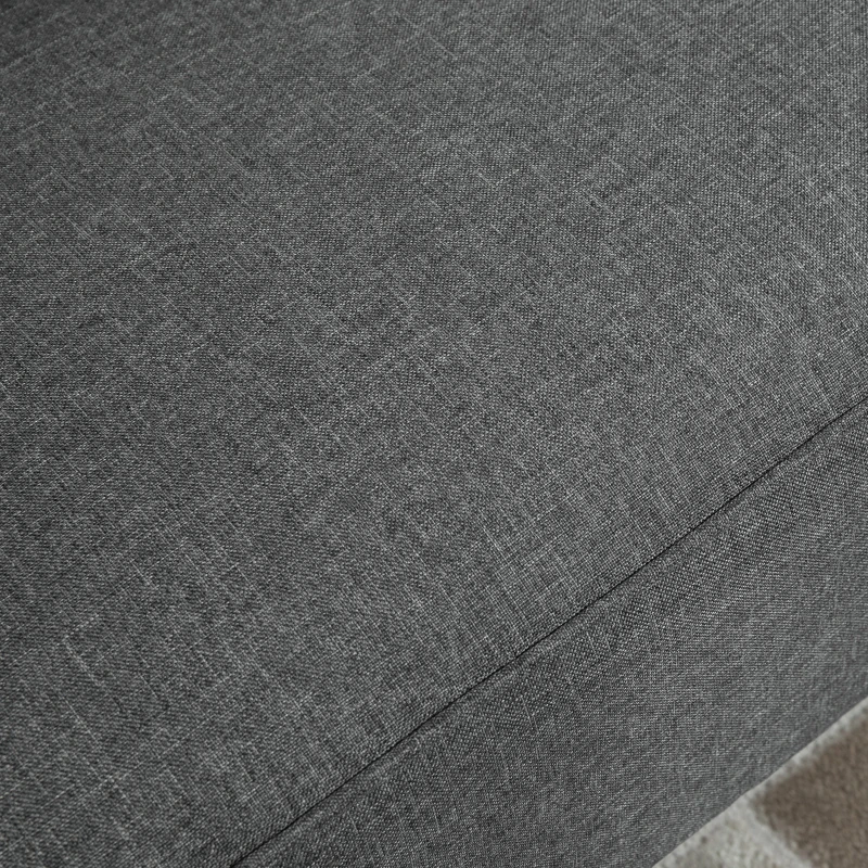 Homcom Canapea 2 Locuri Stil Nordic Gri inchis, 117x56.5x77cm