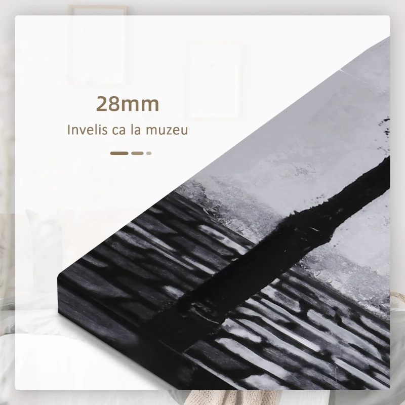 HOMCOM 5 Buc Arta de Perete PE Panza, Poze de perete pentru decor dormitor sufragerie, 80 x 40 cm x 4