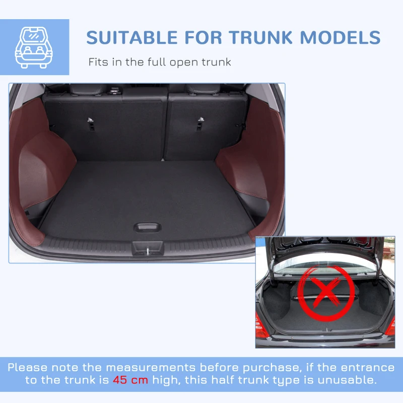 PawHut Cusca de transport pentru Caini din Metal si PP pentru Masina cu Maner de culoare neagra