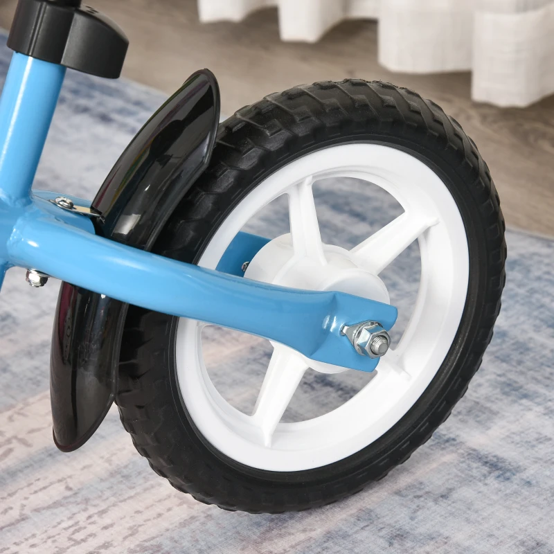 HOMCOM Toddler Balance Bike No Pedal Bicycle for 3-6 years old 10-Inch Wheels Kids Beginner Rider Training without Footrest Blue