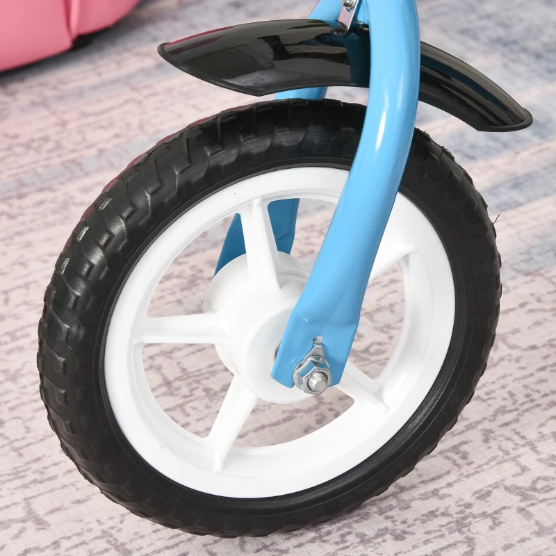 HOMCOM Toddler Balance Bike No Pedal Bicycle for 3-6 years old 10-Inch Wheels Kids Beginner Rider Training without Footrest Blue