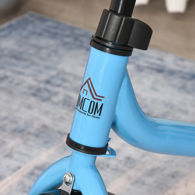 HOMCOM Toddler Balance Bike No Pedal Bicycle for 3-6 years old 10-Inch Wheels Kids Beginner Rider Training without Footrest Blue