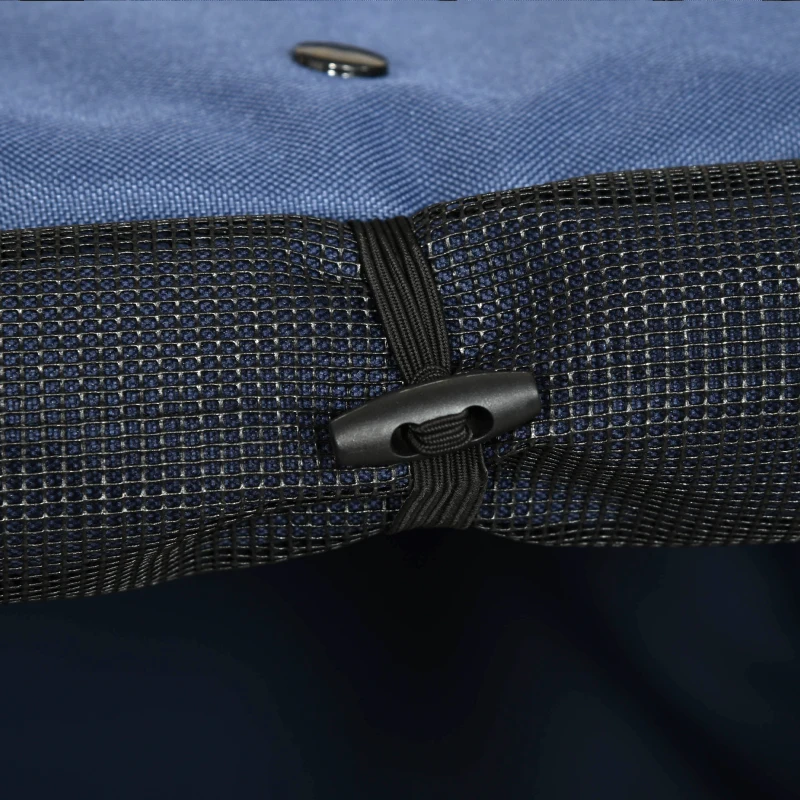 PawHut pet buggy hondenbuggy met 4 wielen hondentrolley voor middelgrote en grote honden opvouwbaar Oxford blauw + zwart 104,5 x 68,5 x 110 cm