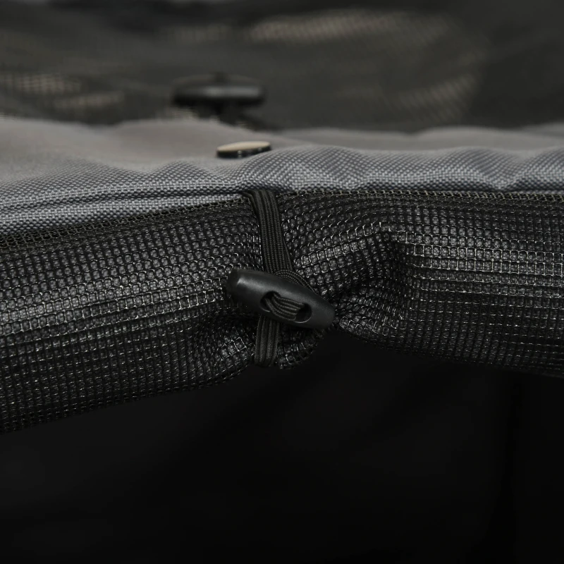 Wózek dla zwierząt domowych Wózek dla psów 4-kołowy Wózek dla psa składany Oxford szary + czarny