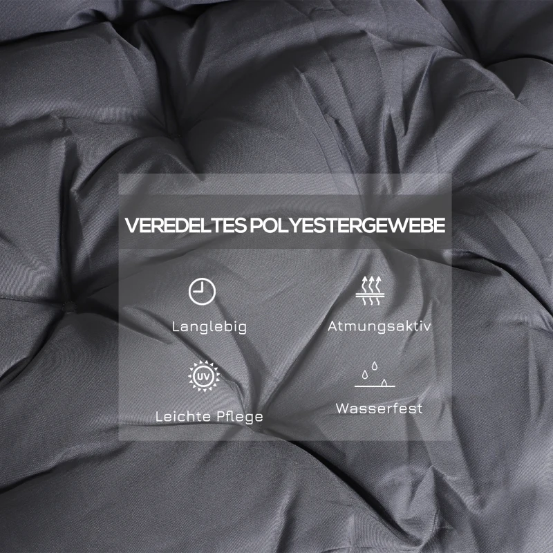 Poduszka na ławkę lub huśtawkę ogrodową szara Outsunny