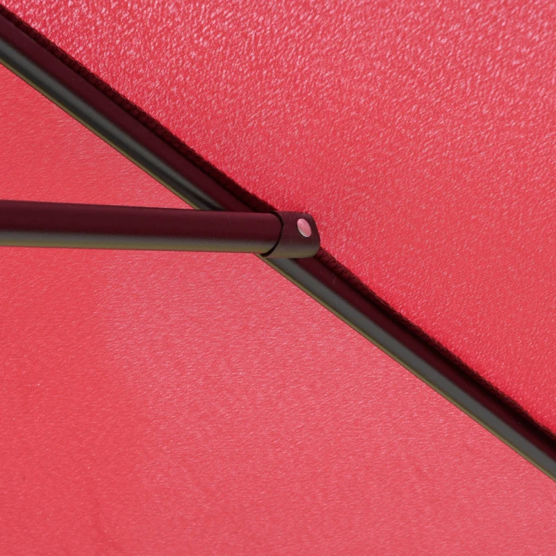 afneembare parasol zweefparasol zwengelparasol met handkruk, rood