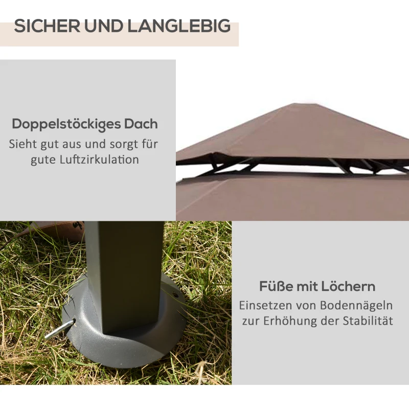 pawilon grillowy namiot grillowy namiot ogrodowy balkon pawilon grillowy podwójny daszek stal