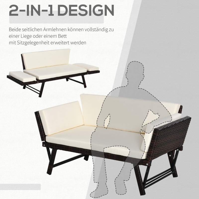 2-zits tuinbank tuinmeubelen tuinbank tuinbank loungebank poly-rotan staal
