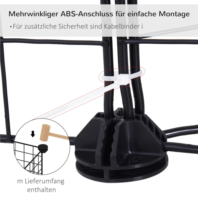 Kojec klatka dla małych zwierząt metalowa kratka wybieg dowolny kształt czarny 106 x 73 x 36 cm PawHut®