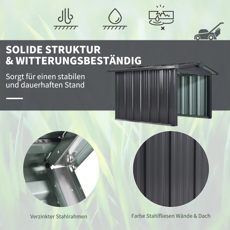 Outsunny garaż dla robota koszącego metalowe zadaszenie dla robota do koszenia trawników ochrona przed słońcem i deszczem kosiarka do trawy robot wiata kolor czarny 88 x 87 x 60 cm