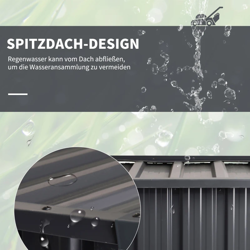 Outsunny garaż dla robota koszącego metalowe zadaszenie dla robota do koszenia trawników ochrona przed słońcem i deszczem kosiarka do trawy robot wiata kolor czarny 88 x 87 x 60 cm