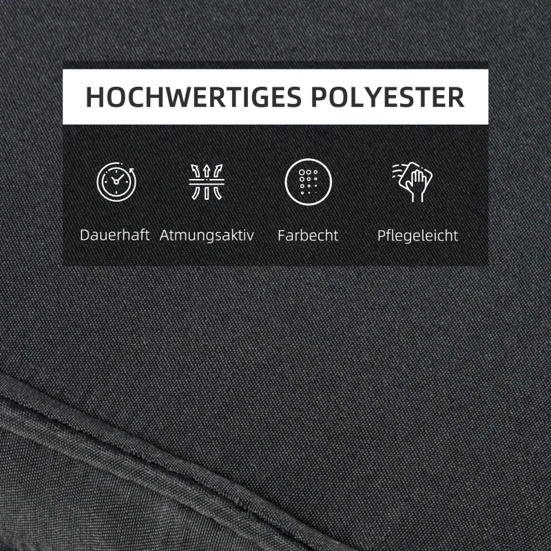 Ligbed met hoofdkussen loungebed ligbank katoenvezel polyester