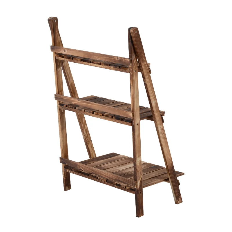 Outsunny STOJAK NA KWIATY REGAŁ KWIETNIK DREWNIANY 60 x 37 x 93cm