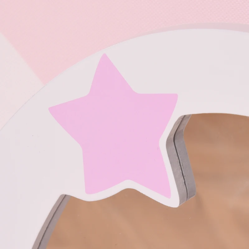 2-częściowa toaletka dziecięca z taboretem stół fryzjerski z szufladą MDF akryl