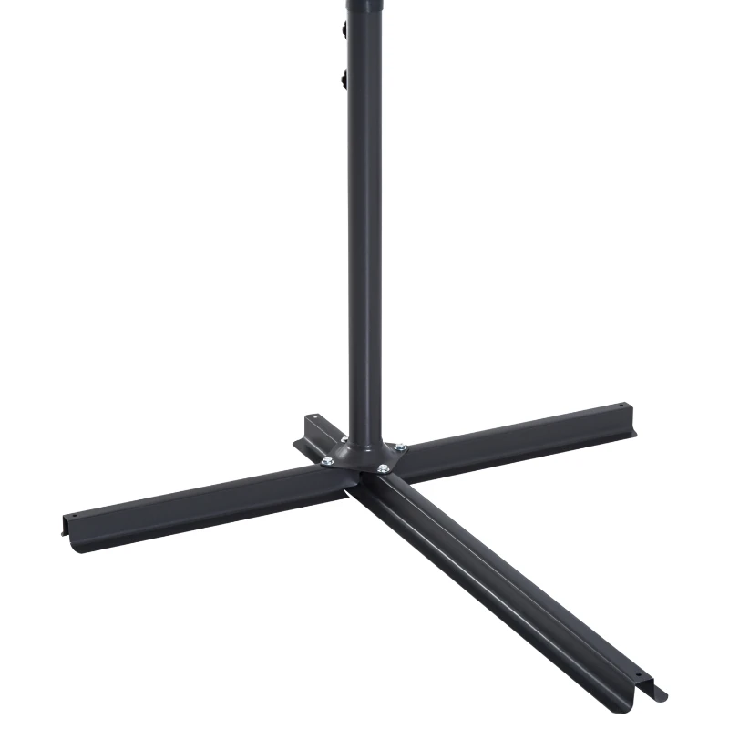 Parasol przeciwsłoneczny odpinany na wysięgniku parasol z korbką ręczną zielony Outsunny